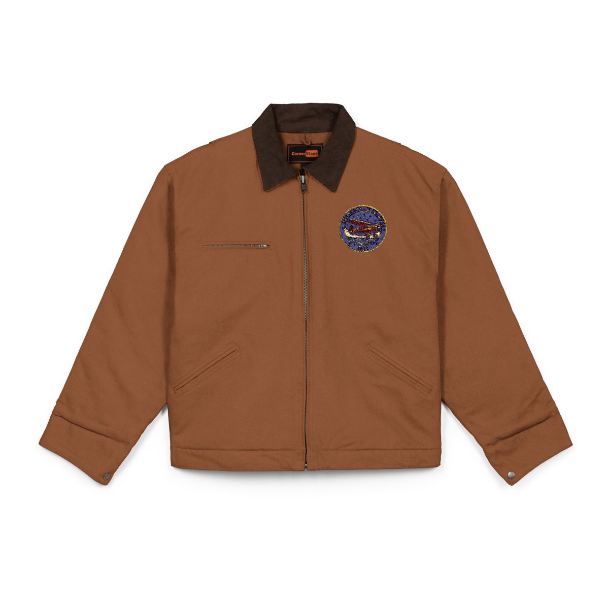 15 Hours Duck Cloth Work Jacket, Duck Brown front mockup, view 1